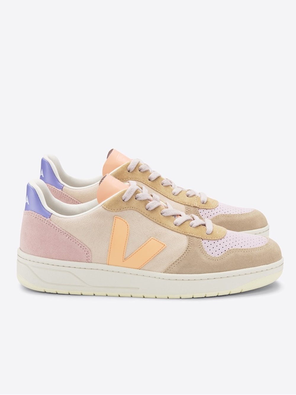 V-10 SUEDE MULTICO Pastel Suede Women's Casual Sneakers Size 7/38